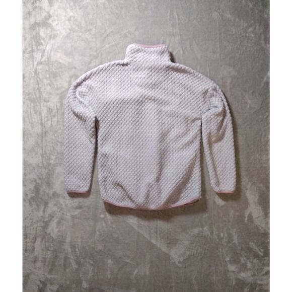 Simply Southern Women’s Small Fleece Pullover Snap Textured Sherpa Gray Pink - Picture 2 of 10